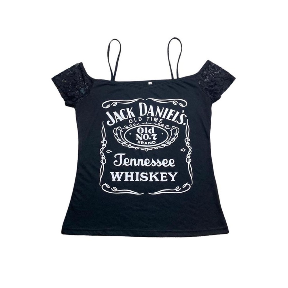 🎱 Jack Daniel’s Old Time No. 7 Brand Tennessee Whiskey black lace tank top